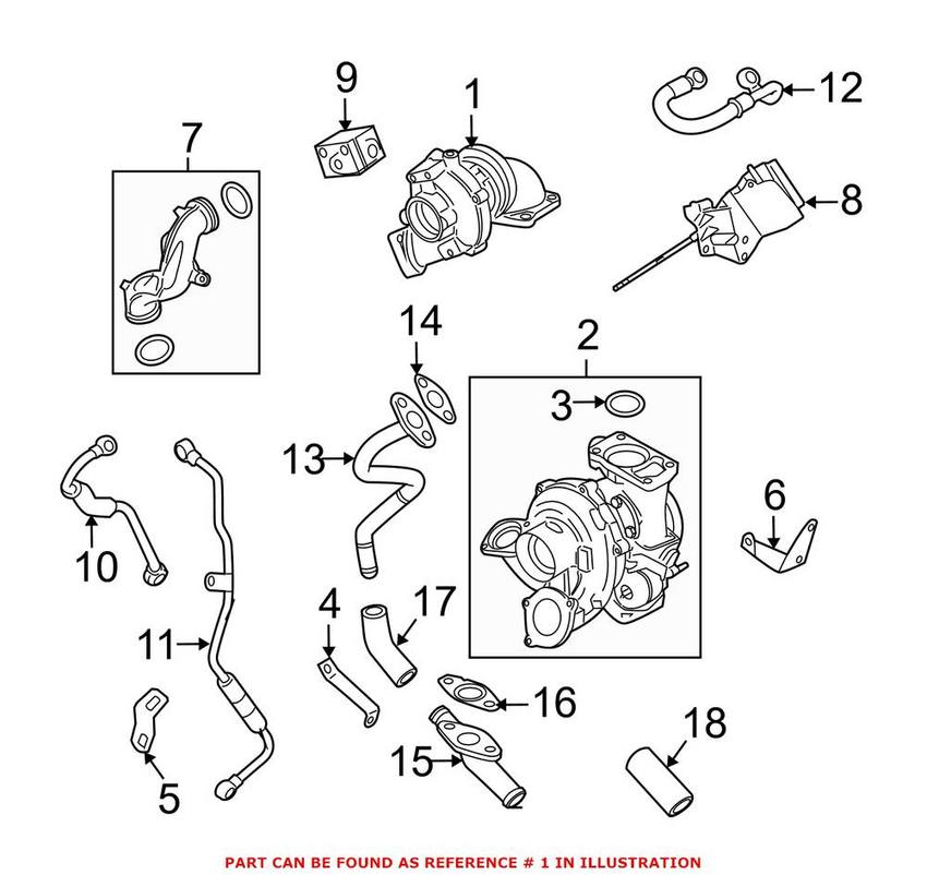 BMW Turbocharger (New) 11657802587